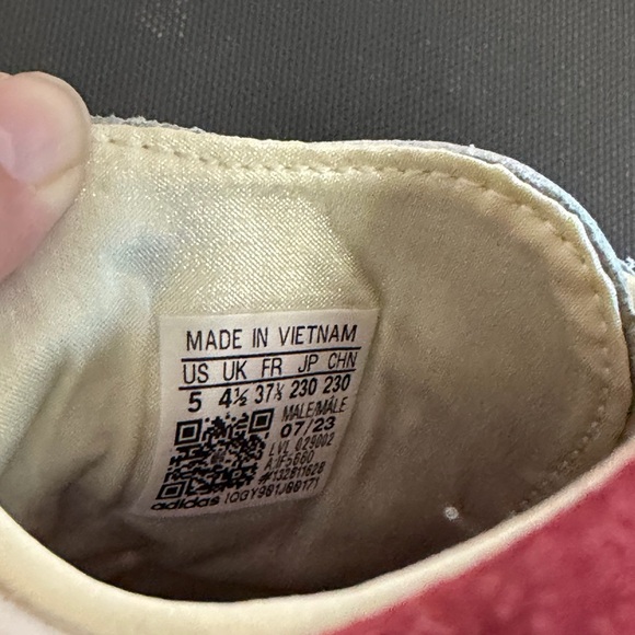 Adidas Sporty & Rich White and Red Sambas women’s 6.5 - Picture 3 of 3